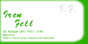 iren fell business card